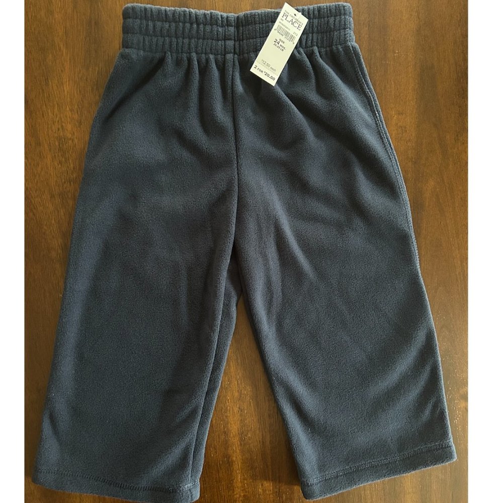 24m Baby Fleece Sweatpants, Gray, un-cuffed ankle, NEW, THE CHILDREN'S PLACE